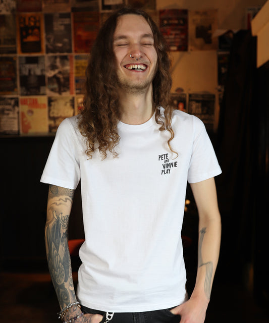 The Metal 9 Unisex T-Shirt in White/Grey