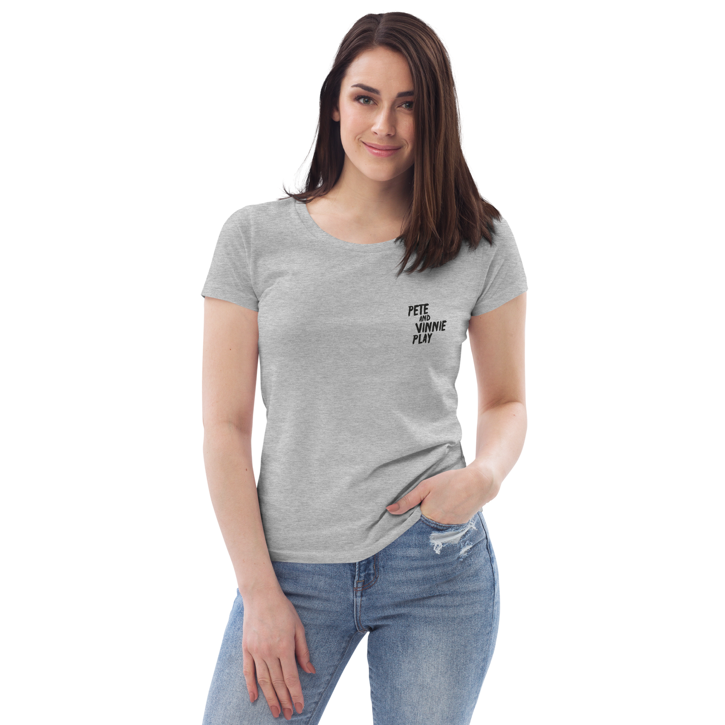 The Metal 9 Women's Cut T-Shirt in White/Grey